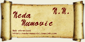 Neda Mumović vizit kartica